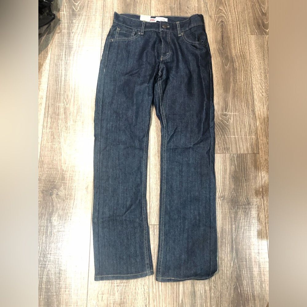 NEW Levi's Jeans Size 16 reg Dark Indigo Straight Jeans